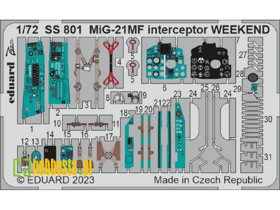 MiG-21MF interceptor WEEKEND 1/72 - EDUARD - zdjęcie 1