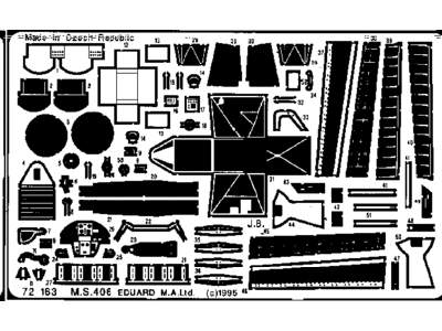  MS-406 1/72 - Hasegawa - blaszki - zdjęcie 1