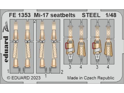 Mi-17 seatbelts STEEL 1/48 - AMK - zdjęcie 1