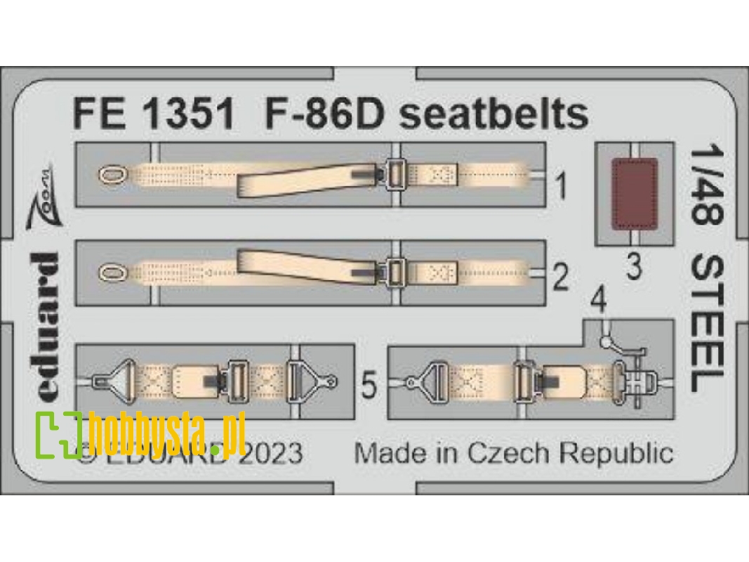 F-86D seatbelts STEEL 1/48 - REVELL - zdjęcie 1