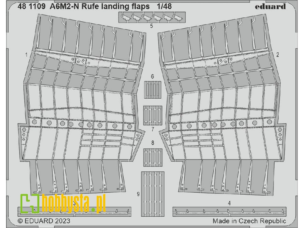 A6M2-N Rufe landing flaps 1/48 - EDUARD - zdjęcie 1 A6M2-N Rufe landing flaps 1/48 - EDUARD - zdjęcie 1