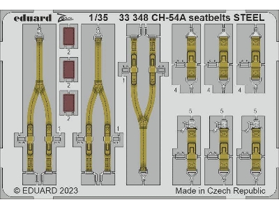 CH-54A seatbelts STEEL 1/35 - ICM - zdjęcie 1