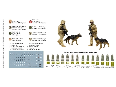 Pies Saperski Z Przewodnikiem - Pkw Afganistan - Figurki Wraz Z Kalkomanią - zdjęcie 4