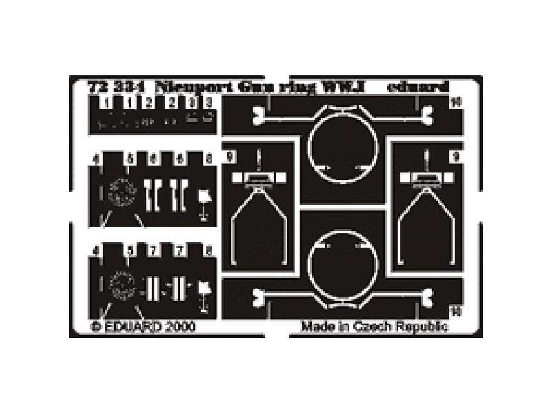  Nieuport gun ring WWI 1/72 - blaszki - zdjęcie 1