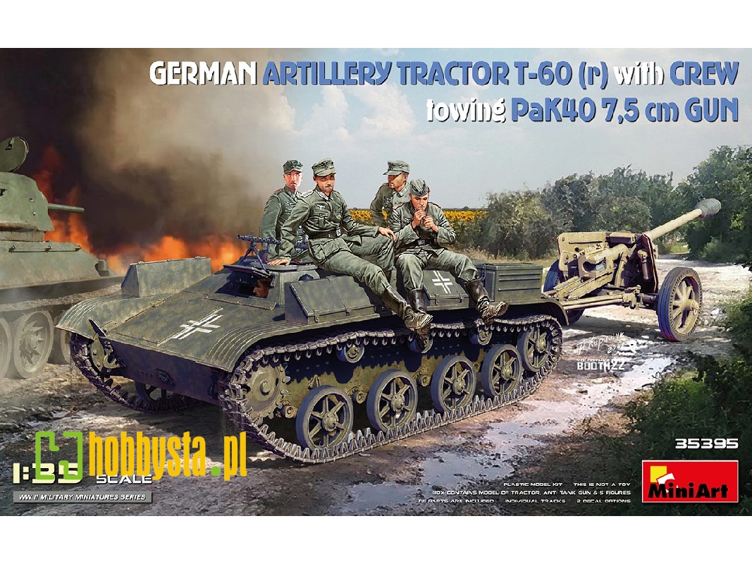 German Artillery Tractor T-60(R) & Crew Towing Pak40 Gun - zdjęcie 1 German Artillery Tractor T-60(R) & Crew Towing Pak40 Gun - zdjęcie 1