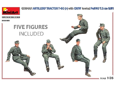 German Artillery Tractor T-60(R) & Crew Towing Pak40 Gun - zdjęcie 3