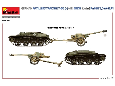 German Artillery Tractor T-60(R) & Crew Towing Pak40 Gun - zdjęcie 4