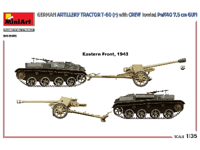 German Artillery Tractor T-60(R) & Crew Towing Pak40 Gun - zdjęcie 6