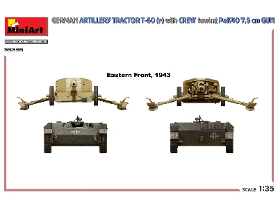 German Artillery Tractor T-60(R) & Crew Towing Pak40 Gun - zdjęcie 7