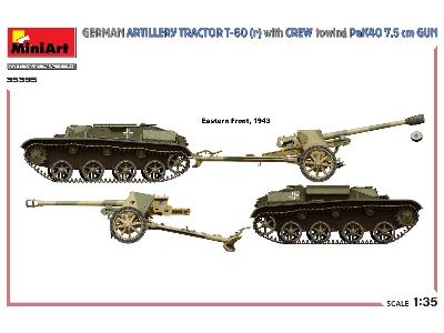 German Artillery Tractor T-60(R) & Crew Towing Pak40 Gun - zdjęcie 32