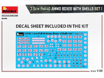 7.5cm Pak40 Ammo Boxes With Shells Set 1 - zdjęcie 2