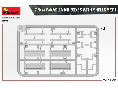 7.5cm Pak40 Ammo Boxes With Shells Set 1 - zdjęcie 4