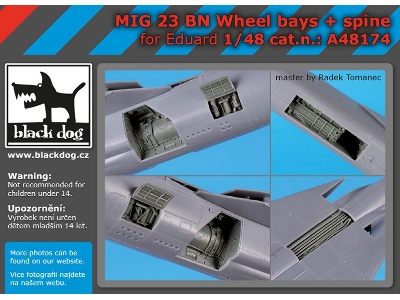 Mig 23 Bn Wheel Bays+spine For Eduard - zdjęcie 1