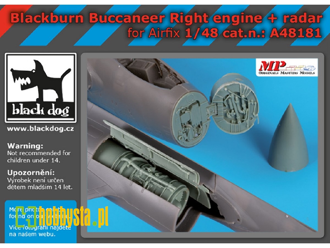 Blackburn Buccanneer Right Engine And Radar For Airfix - zdjęcie 1