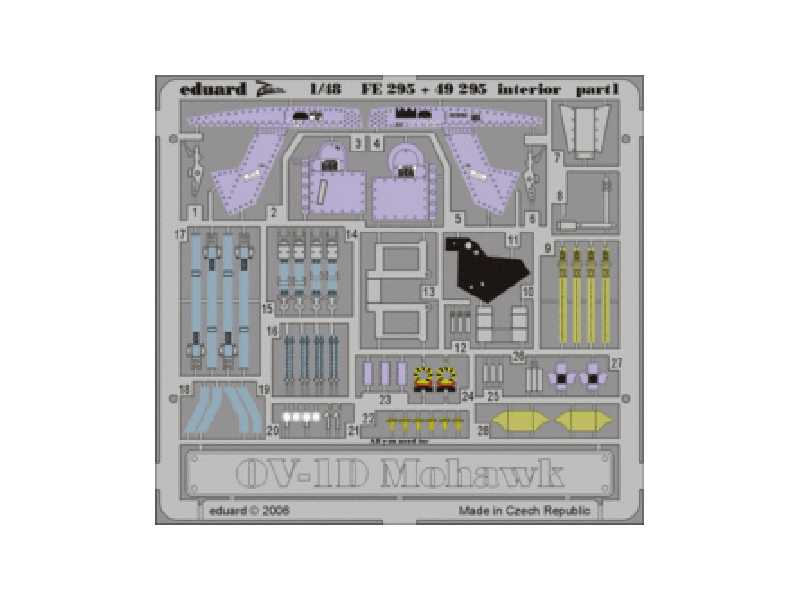OV-1D interior 1/48 - Roden - blaszki - zdjęcie 1 OV-1D interior 1/48 - Roden - blaszki - zdjęcie 1