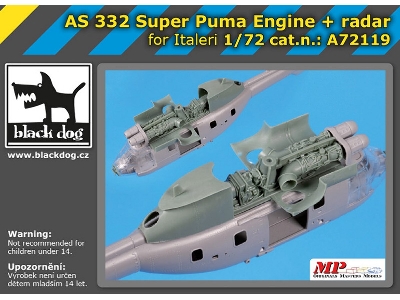 As 332 Super Puma Engine + Radar For Italeri - zdjęcie 1