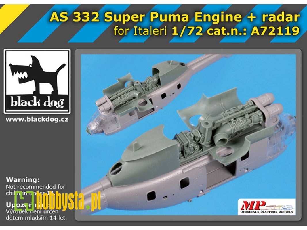 As 332 Super Puma Engine + Radar For Italeri - zdjęcie 1