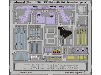  OV-1D interior 1/48 - Roden - blaszki - zdjęcie 2