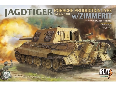 Jagdtiger Sd.Kfz. 186 Porsche production type w/Zimmerit - zdjęcie 1