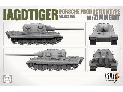 Jagdtiger Sd.Kfz. 186 Porsche production type w/Zimmerit - zdjęcie 2