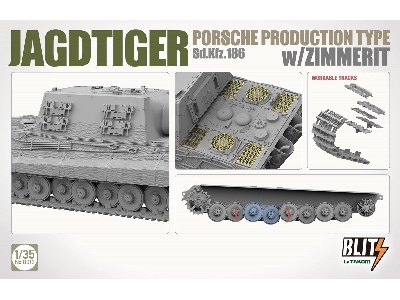 Jagdtiger Sd.Kfz. 186 Porsche production type w/Zimmerit - zdjęcie 3