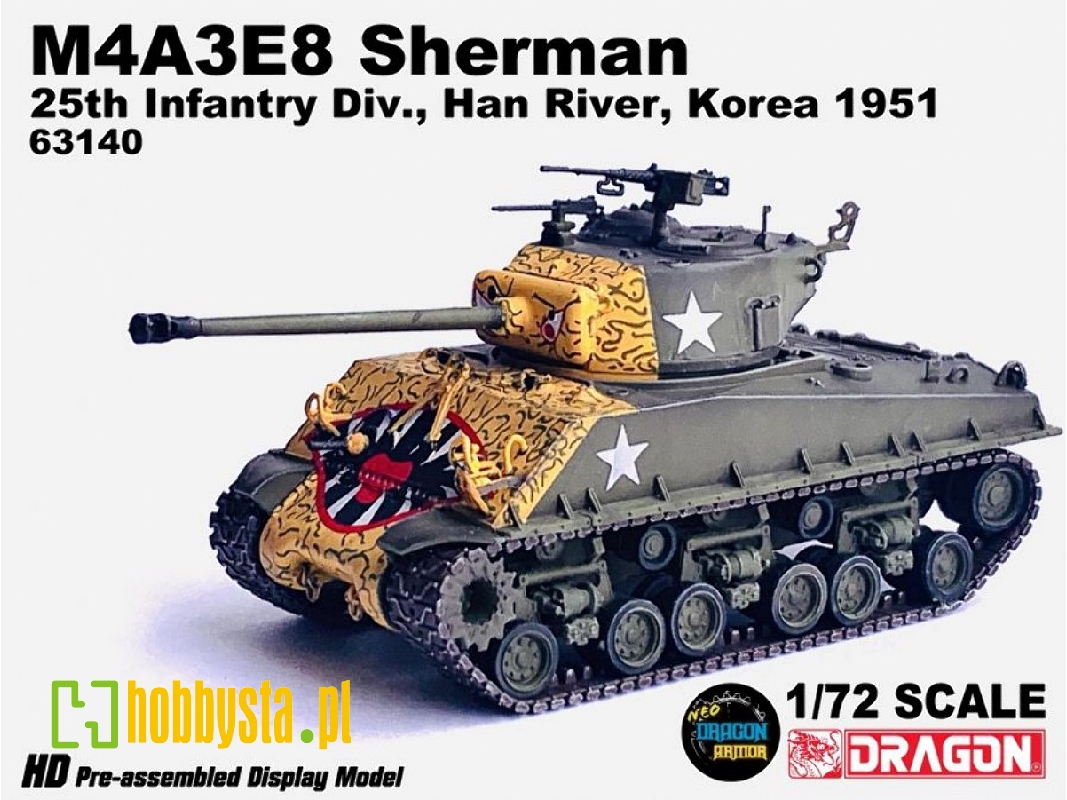 M4a3e8 Sherman 25th Infantry Div., Han River, Korea 1951 - zdjęcie 1 M4a3e8 Sherman 25th Infantry Div., Han River, Korea 1951 - zdjęcie 1