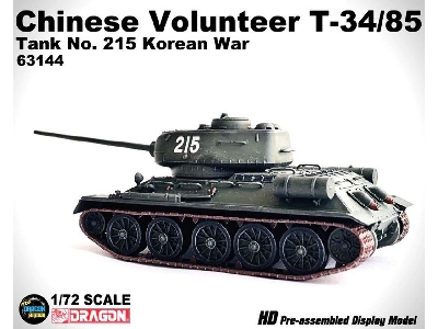 Chinese Volunteer T-34/85 Tank No.215 Korean War - zdjęcie 1