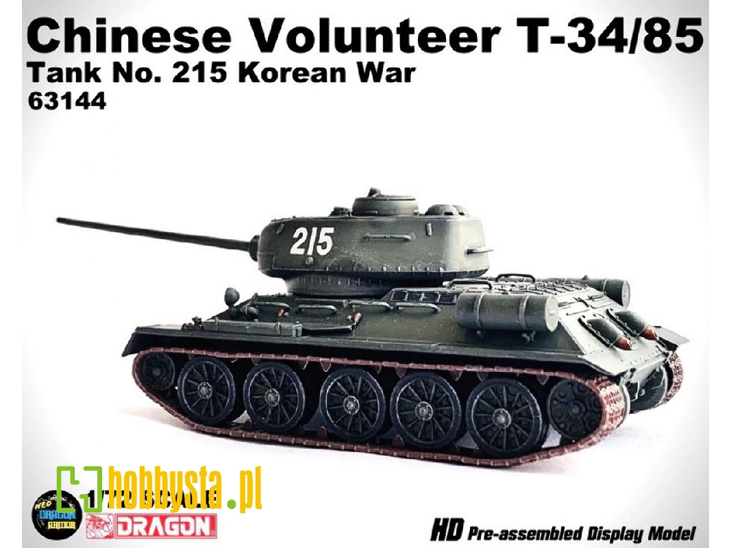 Chinese Volunteer T-34/85 Tank No.215 Korean War - zdjęcie 1