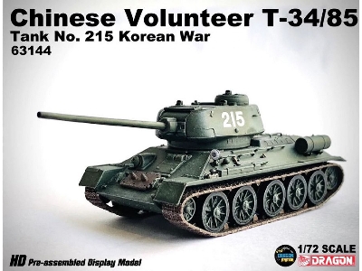 Chinese Volunteer T-34/85 Tank No.215 Korean War - zdjęcie 2