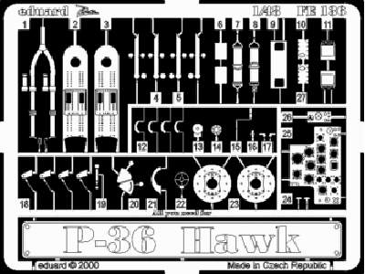  P-36 1/48 - Academy Minicraft - blaszki - zdjęcie 1