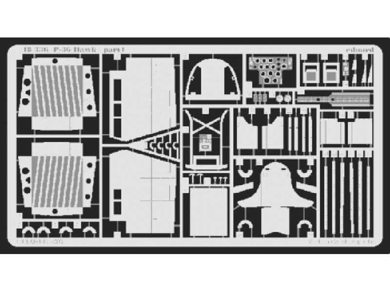  P-36 1/48 - Academy Minicraft - blaszki - zdjęcie 1