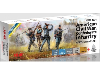 American Civil War. Confederate Infantry Acrylic Paints Set - zdjęcie 1