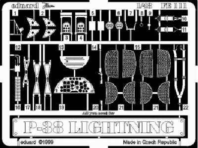  P-38 1/48 - Academy Minicraft - blaszki - zdjęcie 1