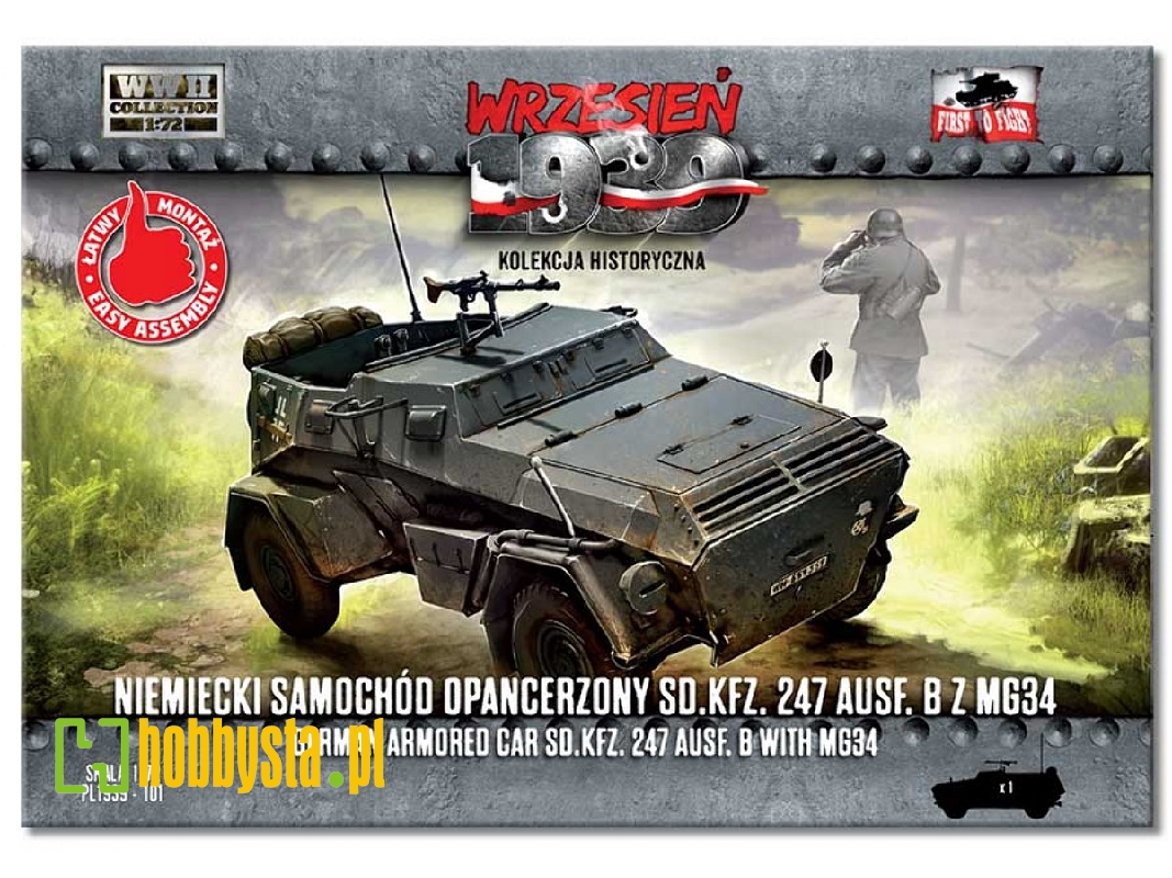 Niemiecki samochód opancerzony Sd.Kfz 247 Ausf. B z MG 34 - zdjęcie 1 Niemiecki samochód opancerzony Sd.Kfz 247 Ausf. B z MG 34 - zdjęcie 1