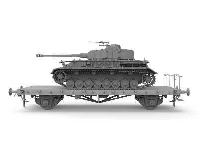 Pz.Kpfw. Iv Ausf. J Early/Mid And Rail Way Flatbed Ommr (2 In 1) - zdjęcie 2