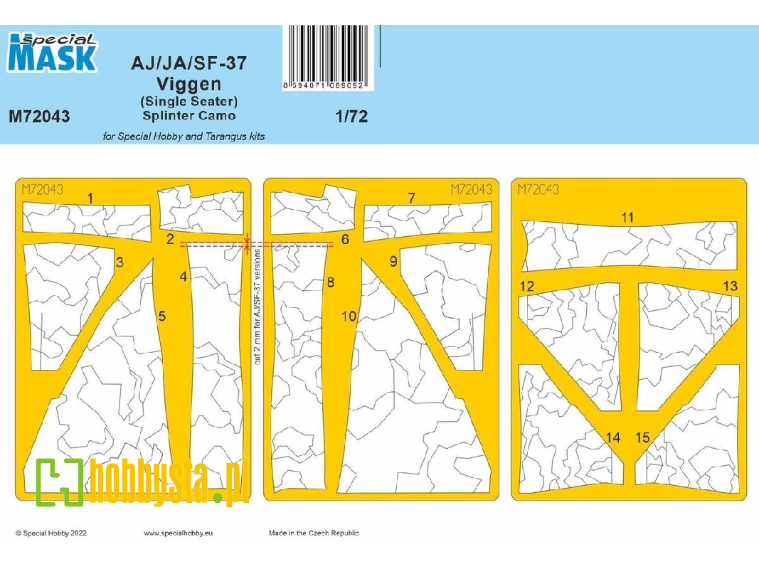 Aj/Ja/Sf-37 Viggen (Single Seater) Splinter Camo - zdjęcie 1