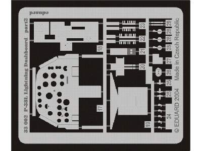  P-38L dashboard 1/32 - Trumpeter - blaszki - zdjęcie 3