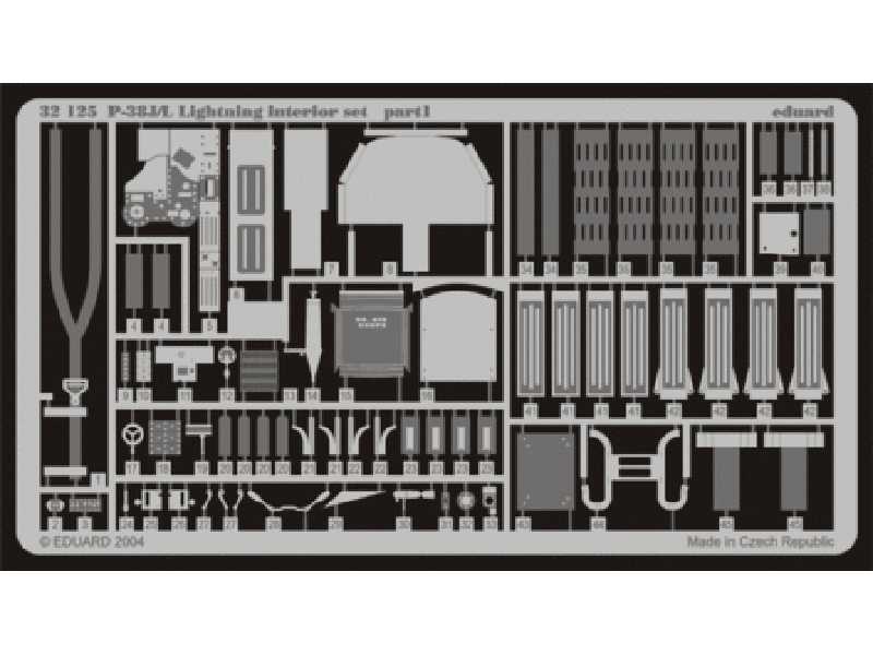 P-38L interior 1/32 - Trumpeter - blaszki - zdjęcie 1 P-38L interior 1/32 - Trumpeter - blaszki - zdjęcie 1
