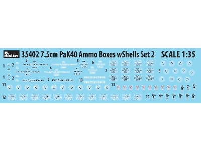 7.5cm Pak40 Ammo Boxes With Shells Set 2 - zdjęcie 6