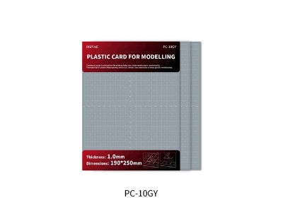 Pc-10gy Plastic Card For Modelling (1.0mm, 3 Sheets) - zdjęcie 1