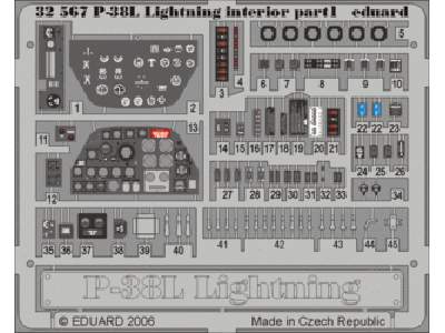  P-38L interior 1/32 - Trumpeter - blaszki - zdjęcie 1