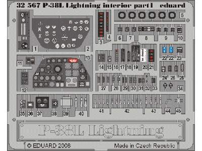  P-38L interior 1/32 - Trumpeter - blaszki - zdjęcie 2