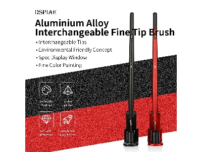 At-fb01 Fine Brush With Replacable Point Tip - Red - zdjęcie 2