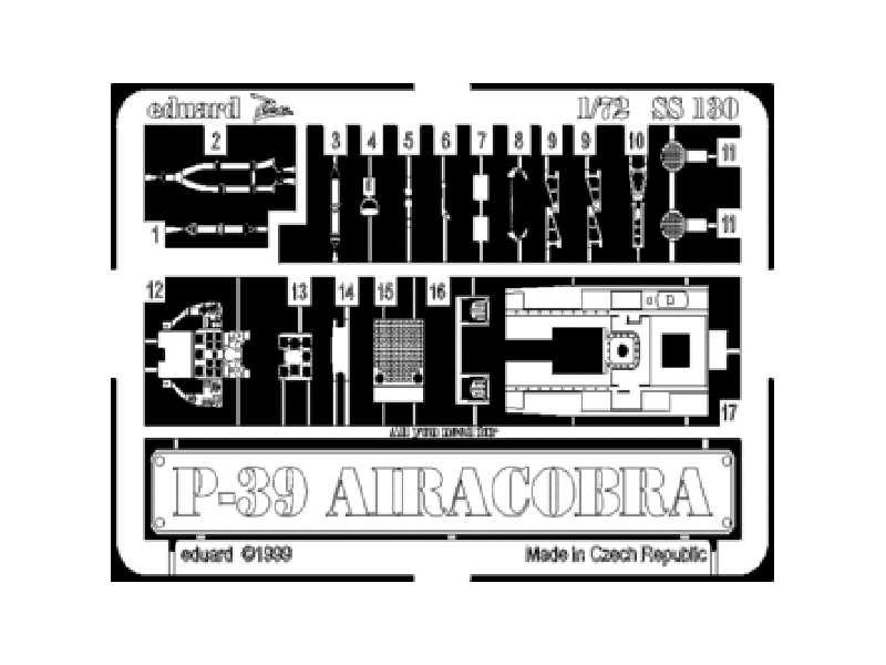 P-39 1/72 - Academy Minicraft - blaszki - zdjęcie 1 P-39 1/72 - Academy Minicraft - blaszki - zdjęcie 1