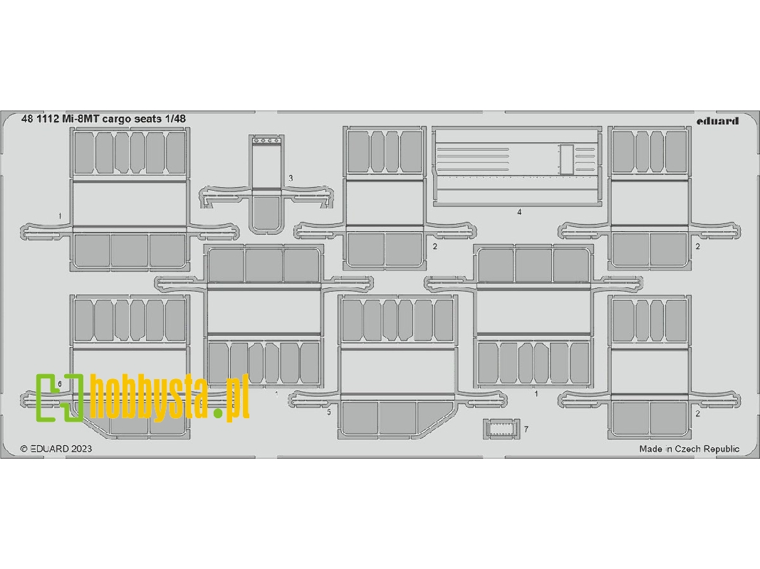 Mi-8MT cargo seats 1/48 - TRUMPETER - zdjęcie 1