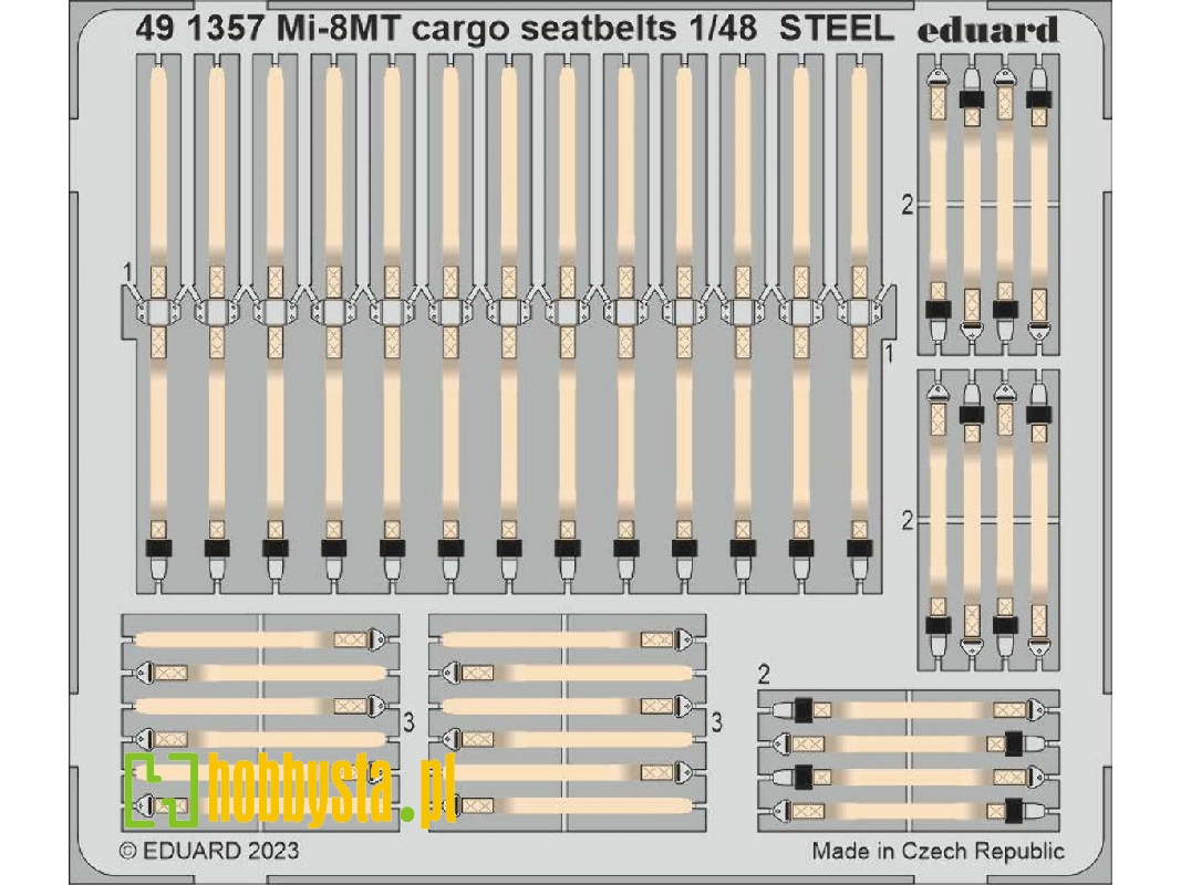 Mi-8MT cargo seatbelts STEEL 1/48 - TRUMPETER - zdjęcie 1