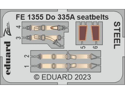 Do 335A seatbelts STEEL 1/48 - TAMIYA - zdjęcie 1