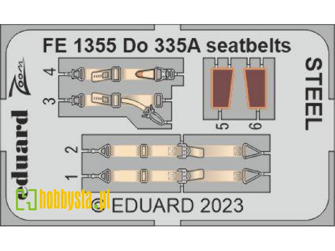 Do 335A seatbelts STEEL 1/48 - TAMIYA - zdjęcie 1 Do 335A seatbelts STEEL 1/48 - TAMIYA - zdjęcie 1