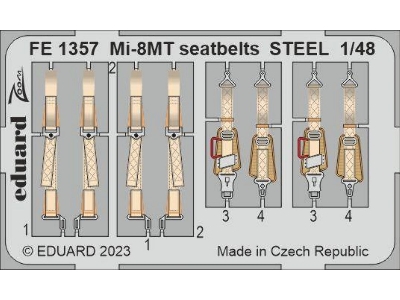 Mi-8MT seatbelts STEEL 1/48 - TRUMPETER - zdjęcie 1