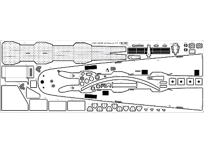 Battleship Uss Bb-63 Missouri Wooden Deck 1945 Teak Tone (For Trumpeter) - zdjęcie 2